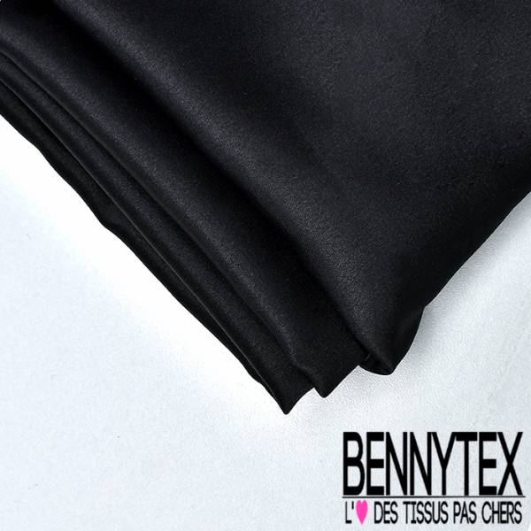 Satin Polyester Elasthanne Noir