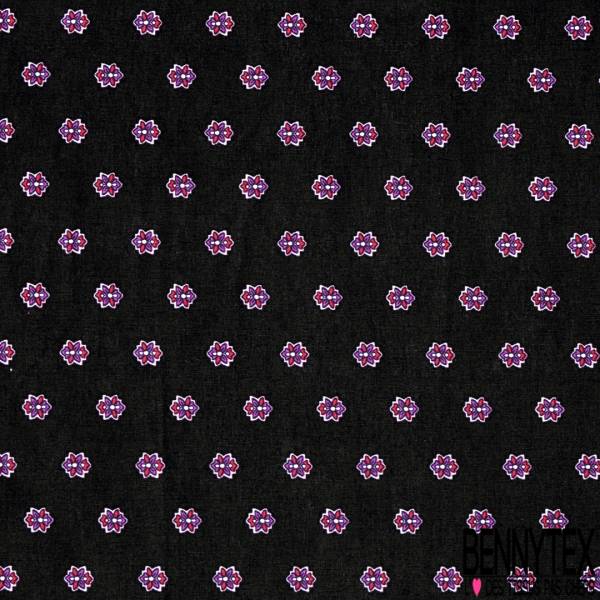 Coton Imprimé Provençale fond Gris Souris