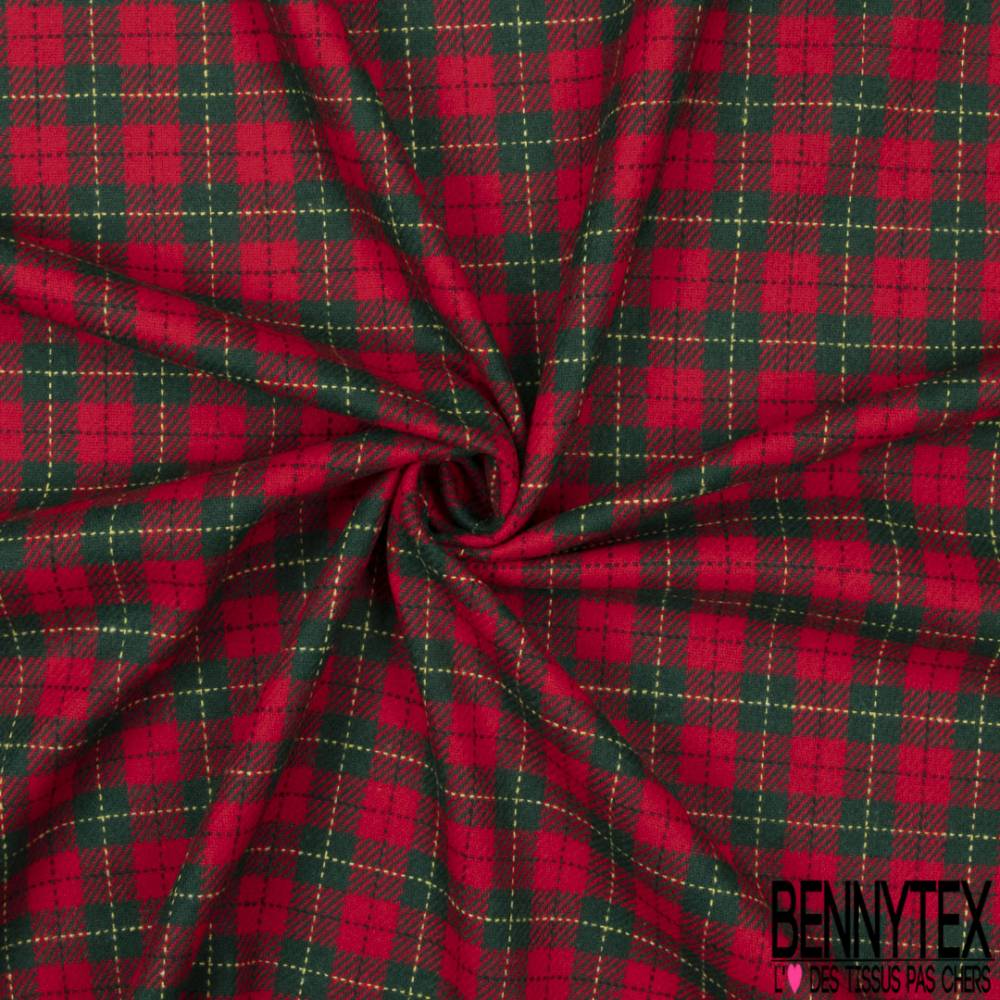 Laine Motif Ecossais Vert Anglais Jaune Rouge Bennytex Vente De Tissus Pas Cher Au Metre