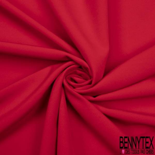 Crêpe Polyester Elasthanne Uni Rouge