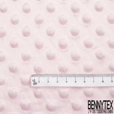 Minky Pois effet Gaufré Uni Rose Layette