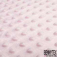 Minky Pois effet Gaufré Uni Rose Layette