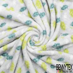 Peluche Imprimé Double Face Motif Renard Forêt fond Perle
