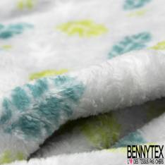Peluche Imprimé Double Face Motif Renard Forêt fond Perle