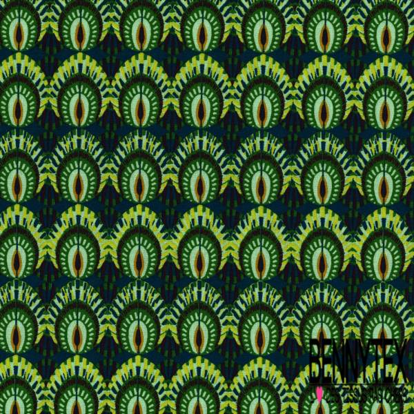 Coton Crétonne imprimé Losange Tribal Multicolore Graphique