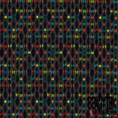 Coton imprimé Digital Thème Motif Abstrait Amérindien Multicolore fond Anthracite