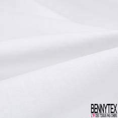 Popeline Coton Blanche (Lycra) - QUALITE PREMIUM