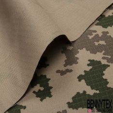 Toile Imprimé Camouflage Militaire