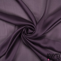 Mousseline nuage satiné uni violet colombin