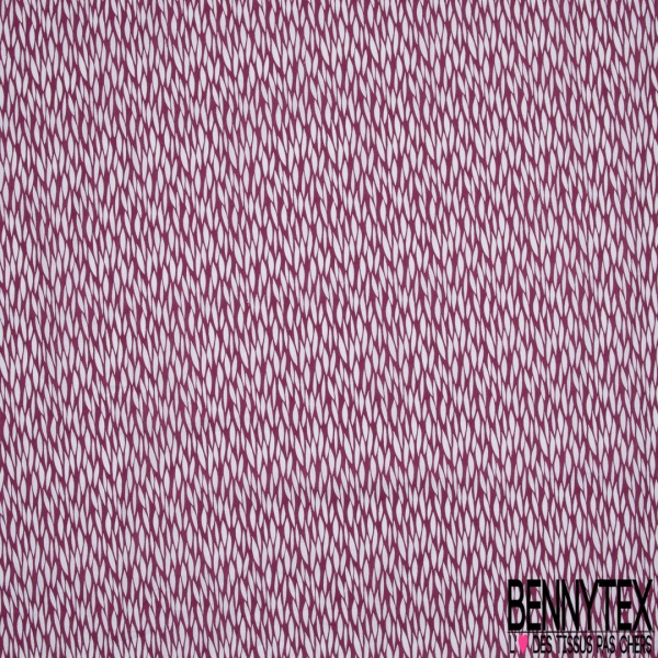 Crétonne 100% coton Impression Motif fantaisies Fond bordeaux
