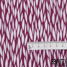 Crétonne 100% coton Impression Motif fantaisies Fond bordeaux