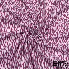 Crétonne 100% coton Impression Motif fantaisies Fond bordeaux