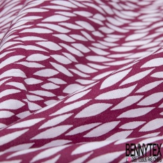 Crétonne 100% coton Impression Motif fantaisies Fond bordeaux