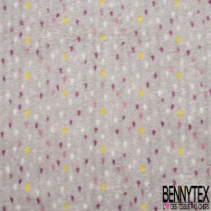 Peluche Imprimé Double Face Motif Nuage et Pluie fond Rose