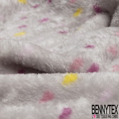 Peluche Imprimé Double Face Motif Nuage et Pluie fond Rose