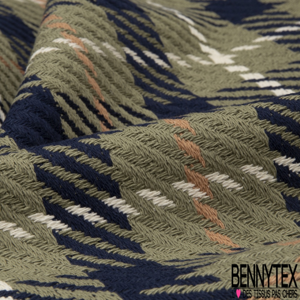 Vérifiez Se il vous plaît Marina Bleu Tissé Crème Buffalo carreaux ameublement Kaufmann tissu