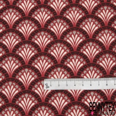 Coton Cretonne Modèle DOUCET Ton Brique