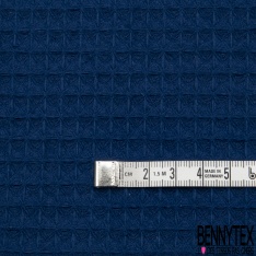 Coton Nid d'Abeille Marine