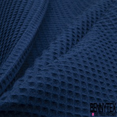 Coton Nid d'Abeille Marine