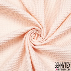 Coton Nid d'Abeille Rose
