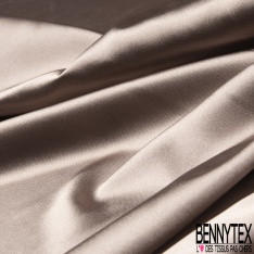 Satin Polyester Elasthanne Taupe