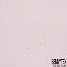 Coton Double Gaze Lilas Pastille Relief Or
