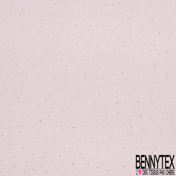 Coton Double Gaze Lilas Pastille Relief Or
