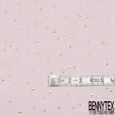 Coton Double Gaze Lilas Pastille Relief Or