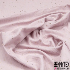 Coton Double Gaze Lilas Pastille Relief Or