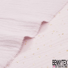 Coton Double Gaze Lilas Pastille Relief Or