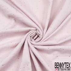 Coton Double Gaze Lilas Pastille Relief Or