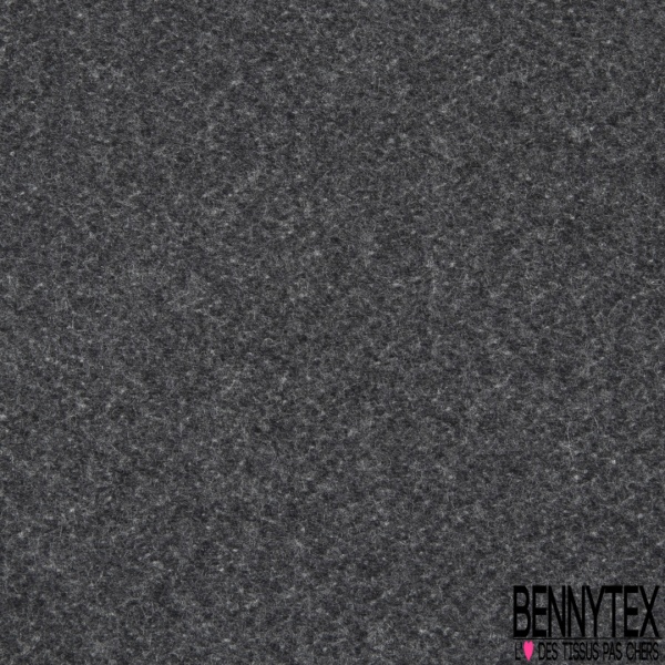Laine Double Face Gris chiné et Gris souris