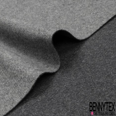 Laine Double Face Gris chiné et Gris souris