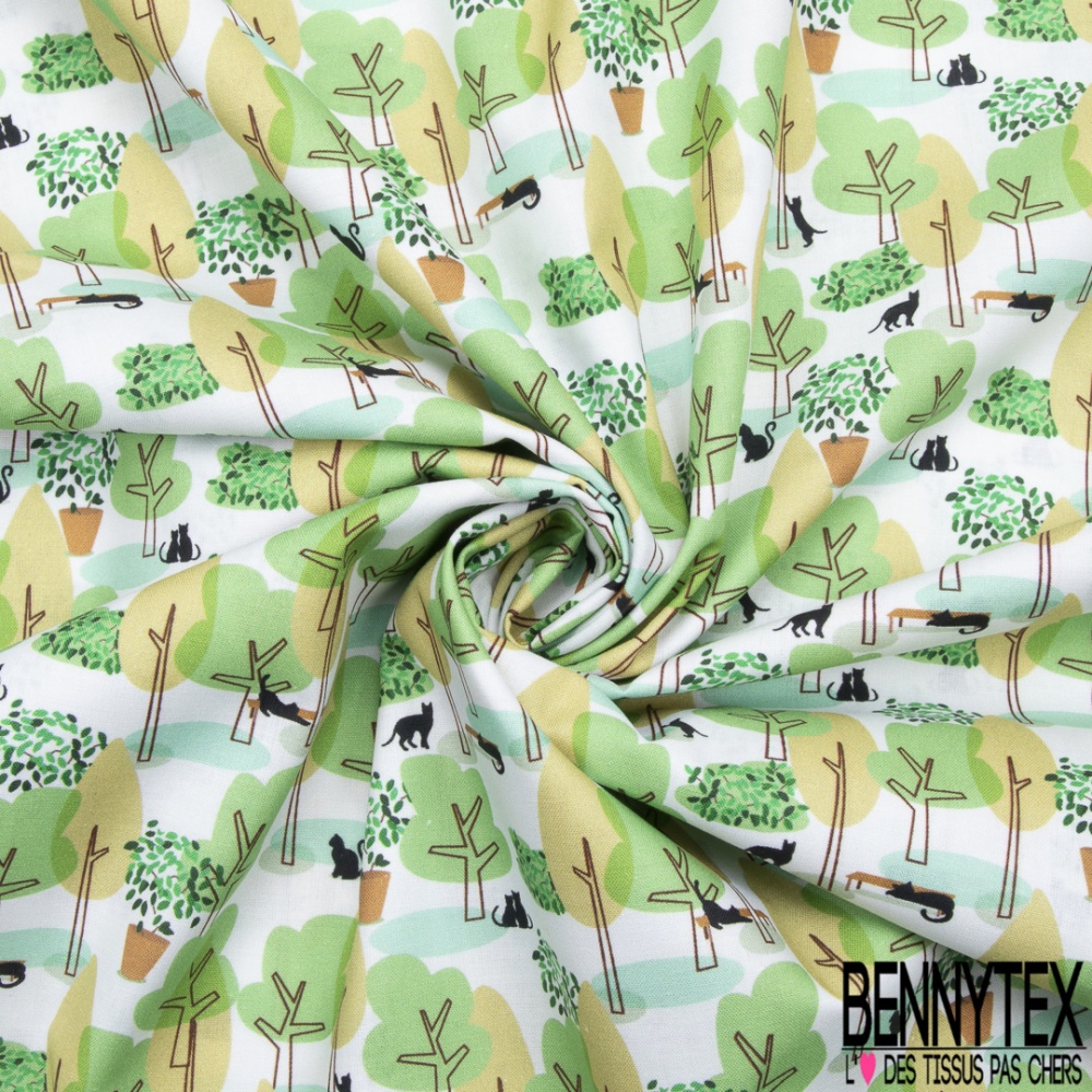Coton Imprime Petit Chat Noir Dans La Foret Fond Blanc Bennytex Vente De Tissus Pas Cher Au Metre Coton Imprime Petit Chat Noir Dans La Foret Fond Blanc Bennytex Vente De Tissus Pas Cher Au Metre