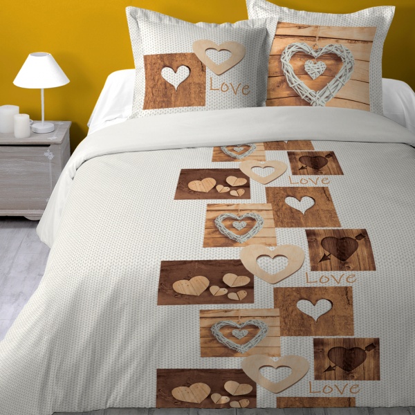Parure Housse de Couette et 2 Taies Motif Grand Flamand Rose Fleur Tropicale fond Fantaisie Parure Housse de Couette et 2 Taies Motif Grand Flamand Rose Fleur Tropicale fond Fantaisie