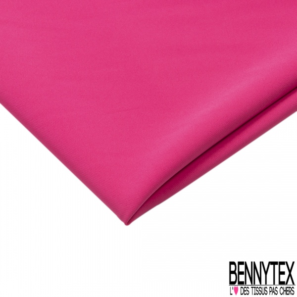 Coupon 3m Crêpe Polyester Elasthanne Uni Rose Fluo
