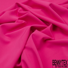 Coupon 3m Crêpe Polyester Elasthanne Uni Rose Fluo
