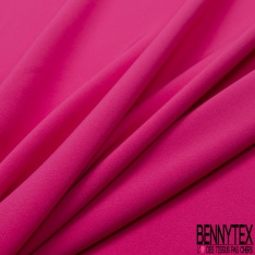 Coupon 3m Crêpe Polyester Elasthanne Uni Rose Fluo