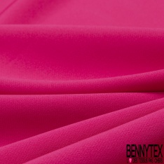 Coupon 3m Crêpe Polyester Elasthanne Uni Rose Fluo