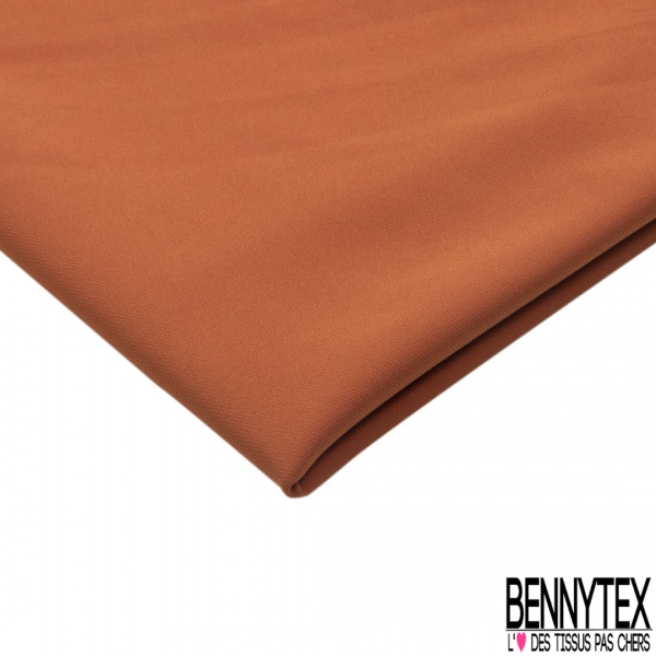 Coupon 3m Crêpe Polyester Elasthanne Uni Orange Brulé
