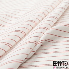 Fibranne Viscose Imprimé Motif rayure horizontale noir et ivoire