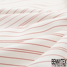 Fibranne Viscose Imprimé Motif rayure horizontale noir et ivoire