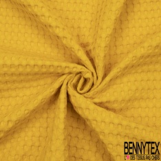 Coton Nid d'Abeille Piqué Bubble Gaufré XL Moutarde