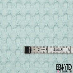 Coton Nid d'Abeille Piqué Bubble Gaufré XL Bleu Givré