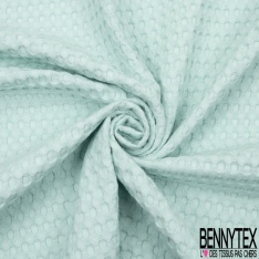 Coton Nid d'Abeille Piqué Bubble Gaufré XL Bleu Givré