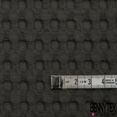 Coton Nid d'Abeille Piqué Bubble Gaufré XL Gris Anthracite