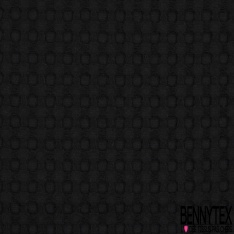 Coton Nid d'Abeille Piqué Bubble Gaufré XL Noir