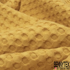 Coton Nid d'Abeille Piqué Bubble Gaufré XL Bouton d'Or