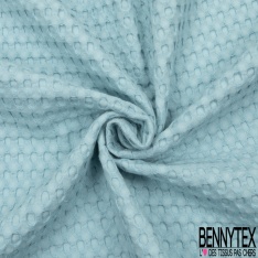Coton Nid d'Abeille Piqué Bubble Gaufré XL Bleu Layette