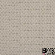 Coton Nid d'Abeille Piqué Bubble Gaufré XL Mastic